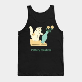 Cat 'Pottery Playtime Tank Top